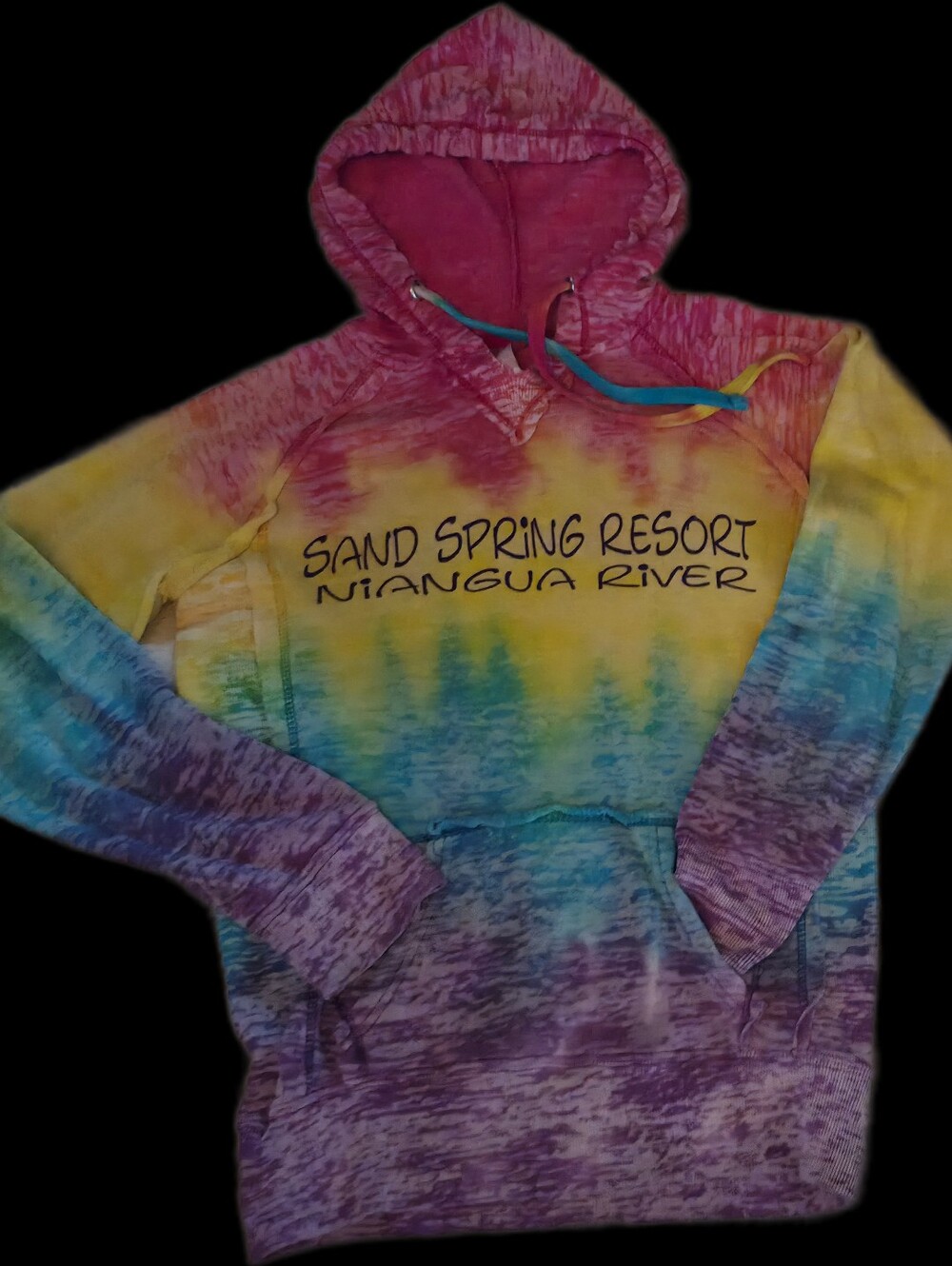 MV Sport Tie-Dye Hooded Sweatshirt - Pink, Yellow, Blue, Purple
